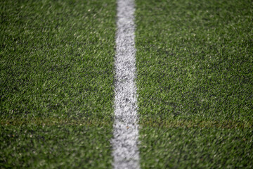 Pitch line on soccer / football field 