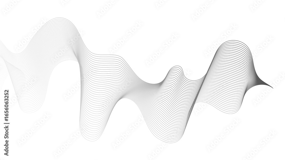 Aufkleber abstract backdrop with grey wave gradient lines