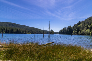 lake and mountains