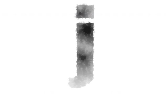 The lowercase letter &ldquo;j&rdquo; appears as if ink has bled onto the paper