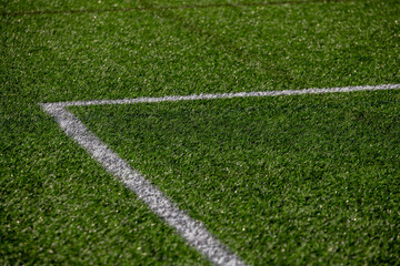 Edge of 6 yard area on soccer field / football pitch