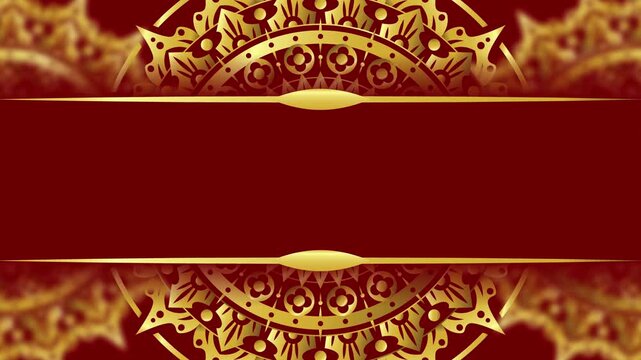 Red andala wedding invitation background. Luxury ornamental gold mandala background. A diwali deepawali and ramadan islamic festival greeting decorative element's oriental