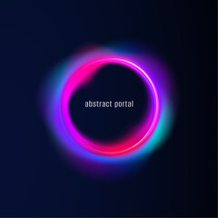 Moon eclipse glow stylish cosmos illustration with galaxy night sky universe astronomy science earth planet sun star solar sphere circle ball soft gradient neon background abstract design