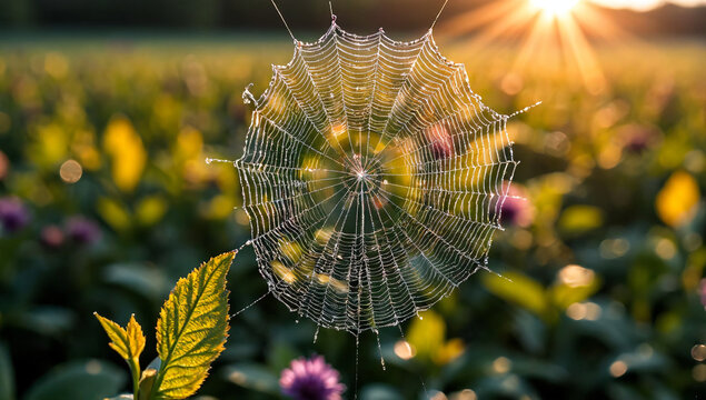 Dewy Spider Web