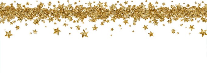 Gold star confetti on a white background (2)