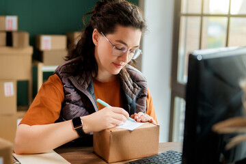 Woman working in a warehouse