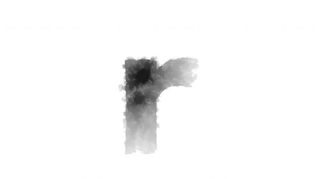 The lowercase letter &ldquo;r&rdquo; appears as if ink has bled onto the paper