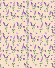 Vintage Flower Seamless Pattern Design