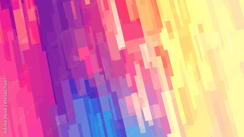 Poster abstract glitch vector background with colorful vertical bars