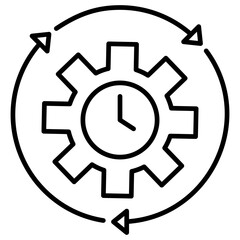 Efficiency Outline Icon