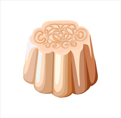 Cute cartoon illustration on the theme of the Asian holiday - mid-autumn (Moon Festival, Mooncake Festival). Modern digital illustration in soft pastel colors. Vector