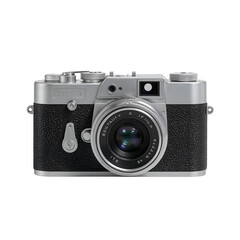 old camera isolated on white