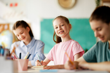 Children are learning in the class