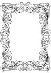 Elegant Decorative Frame Vector Illustration for Design and Backgrounds, Vintage Ornament