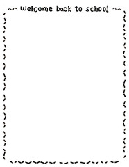 Affirmation words for kids back to school border