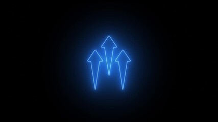 glowing neon arrow icon swipe up animation black background. UP Directional Arrow Loop Animation.
glowing neon arrow - Powered by Adobe