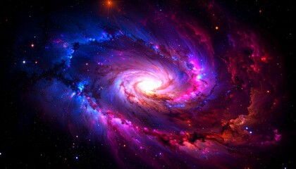 An image of a spiral galaxy in space background motion layers cartoonish expression illustration emotion scene figure composition design frame depth movement colorful creative gesture