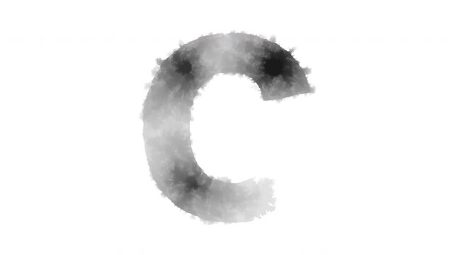 The letter &ldquo;C&rdquo; appears as if ink has bled onto the paper
