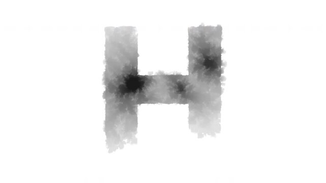The letter &ldquo;H&rdquo; appears as if ink has bled onto the paper