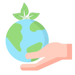save the earth green earth on the hand