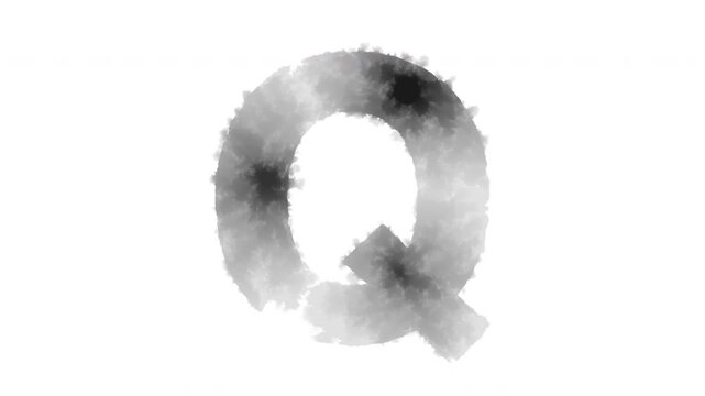 The letter &ldquo;Q&rdquo; appears as if ink has bled onto the paper