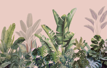 Tropical Paradise With Palm Tree, Nature, Tropical, Island, Tropical Wall Mural, Palm tree. © Sharif