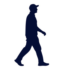 Man Walk silhouette vector