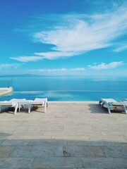 Swimming pool on greek island