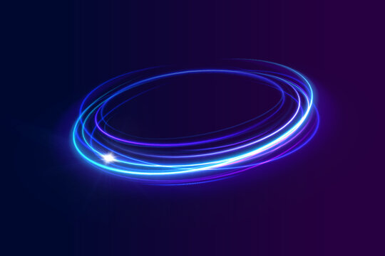 Abstract swirl lines with light speed rotation background shimmer three-dimensional purple glistering shiny flash motion shine beam magic neon trail glowing wind glow miracle transparent wave effect b