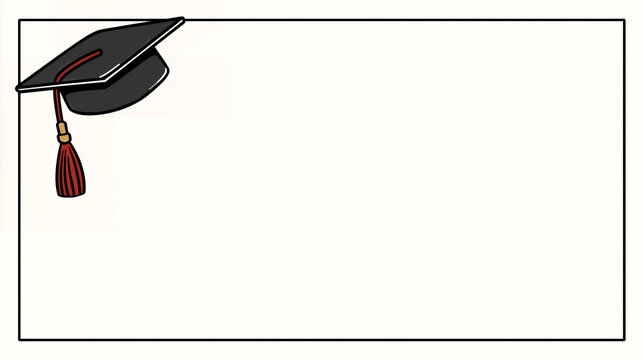 Graduation Greeting Card Template with Cap