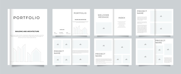 Real estate portfolio brochure or architecture portfolio brochure template