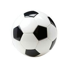 Fototapeta premium A black and white soccer ball on transparent background