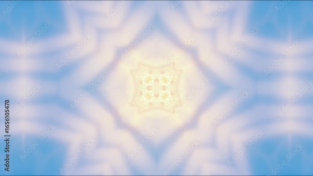 Poster abstract blue and white radial pattern creating a sense of depth and tranquility for artistic use