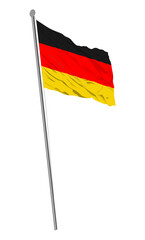 German official flag vector with standard size and proportion. National flag emblem with accurate size and color. Isolated on white background, hand drawn for Design Elements