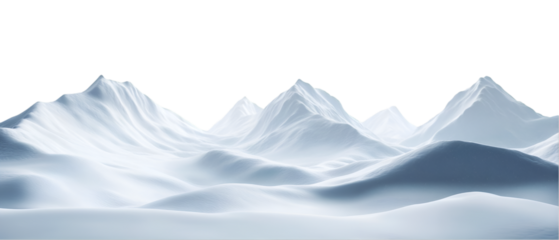 Stunning snow-covered mountain range landscape with soft, cool tones perfect for serene, peaceful projects