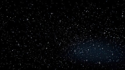 Starry night sky, scattered stars, deep space