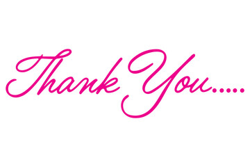 Thank You Hand Lettering. Typography Design Inspiration. Black colored. On a white background. Vector
