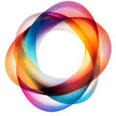 Colorful M?bius strip effect with overlapping gradient lines