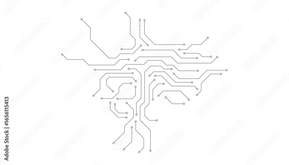 Poster circuit board digital abstract background. motherboard technology texture design. ai semiconductor a