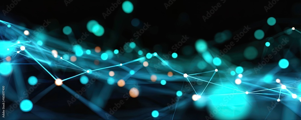 Aufkleber illuminated digital network virtual space abstract background tech environment futuristic viewpoint