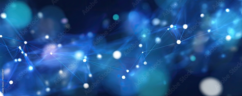 Aufkleber virtual space graphic design aerial view of digital network visualization in an abstract environment
