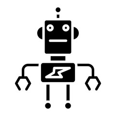 Naklejka premium Robot Battery Icon