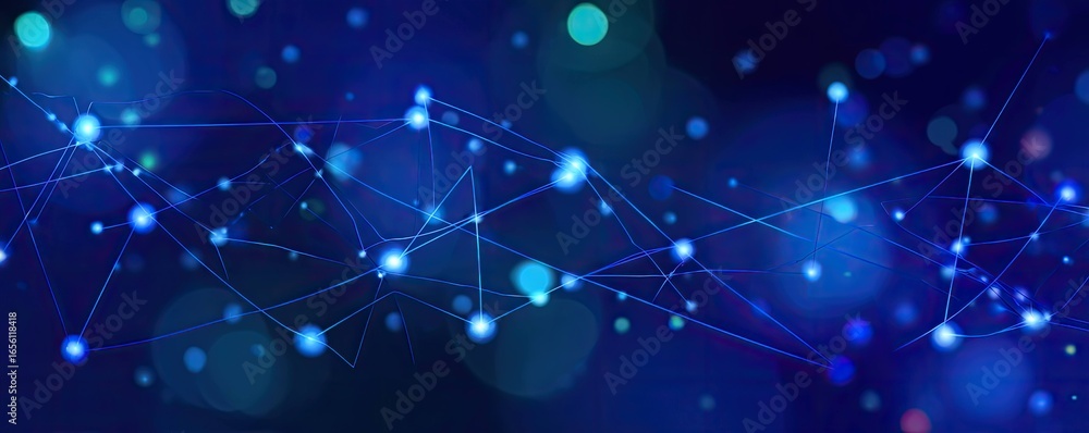 Aufkleber abstract blue digital networks graphic design for virtual environments and technology concepts