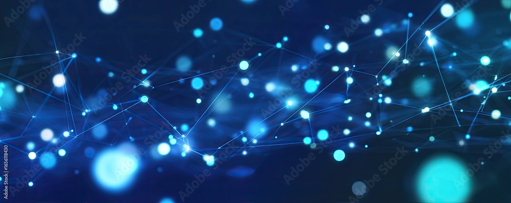 Aufkleber virtual space graphic design close-up of digital network visualization and glowing connectivity