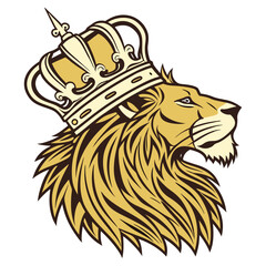Lion head logo icon, lion face vector Illustration, on a isolated background, EPS