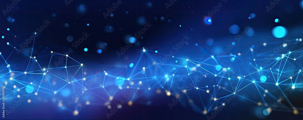 Poster digital network visualization virtual space graphic art abstract environment aerial view glowing con