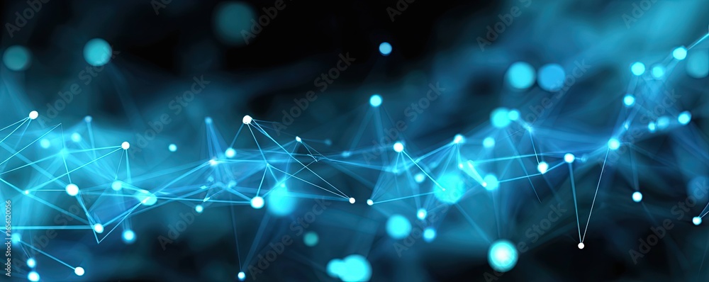 Poster visualizing digital connectivity virtual space graphic design cyber environment abstract concept