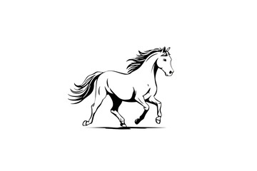 Galloping Horse Silhouette