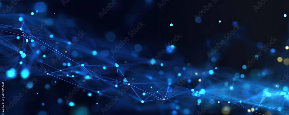 Aufkleber virtual space technology aesthetic abstract background of digital network visualization and glowing 