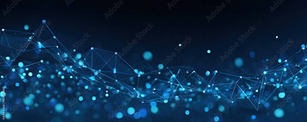 Aufkleber exploring digital connectivity virtual environment graphic design abstract blue network technology c